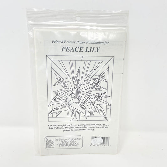 Peace Lilly Printed Freezer Paper Foundation - Designer's Workshop