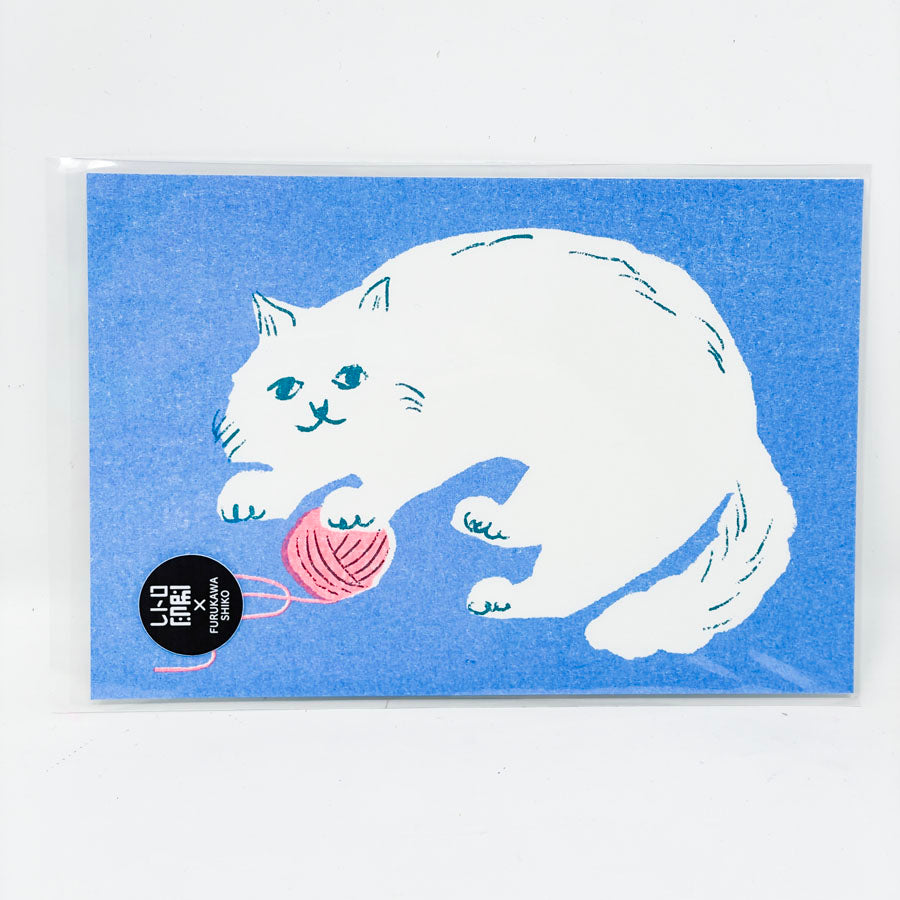 NEW // Playful Cat Postcard by Furukawa Shiko