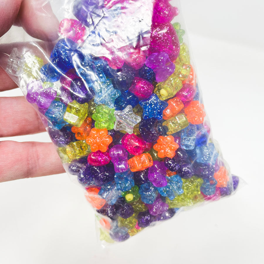 Medium Bag of Glittery Pony Beads