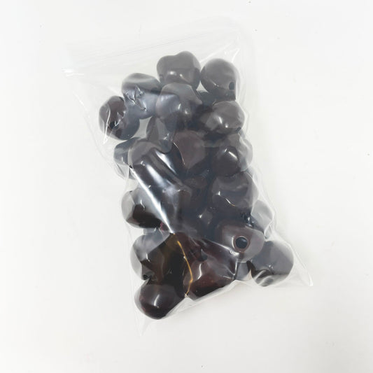 Medium Bag of Hollow Faux Wood Beads