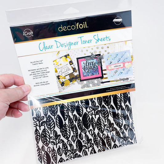 iCraft Deco Foil Clear Designer Toner Sheets - Endless Leaves