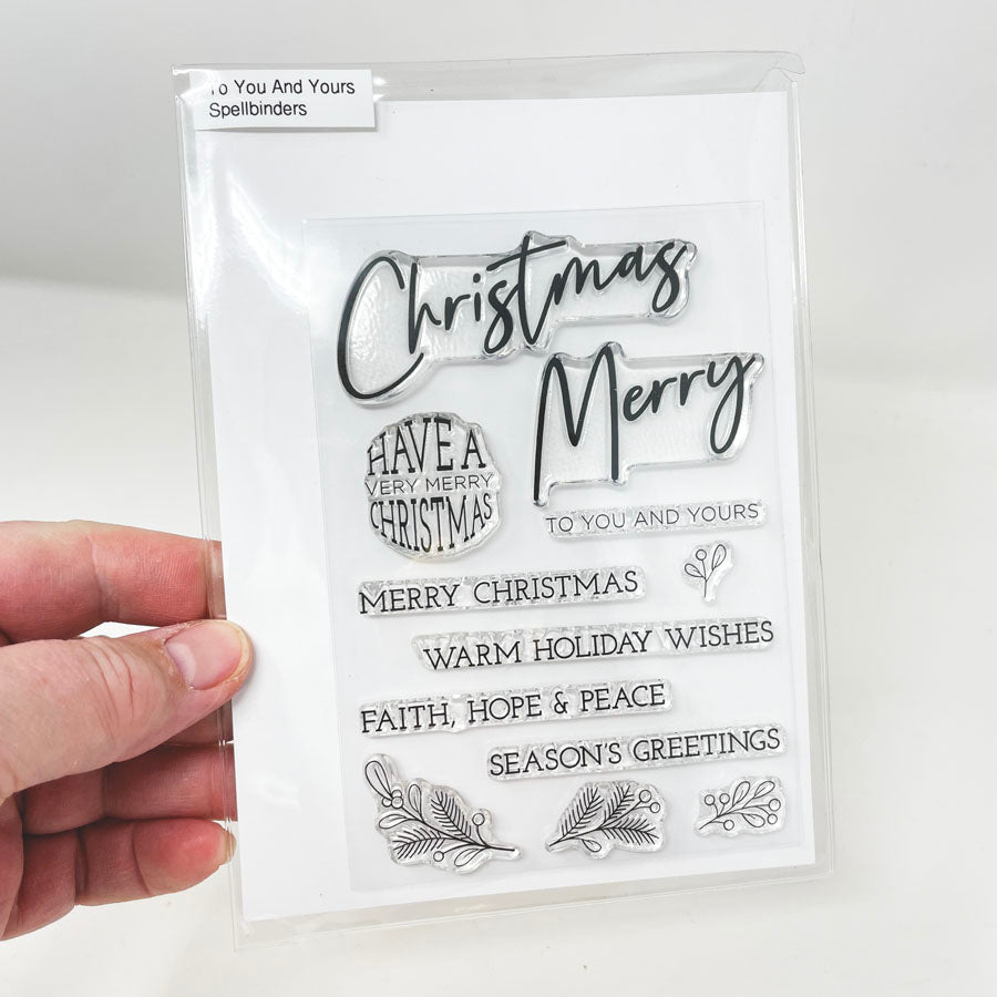 To You and Yours Cling Stamps - Spellbinders