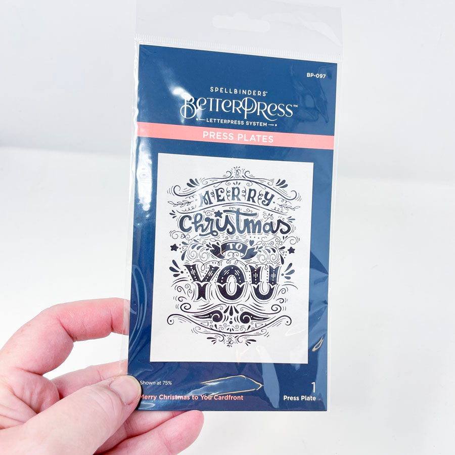 Merry Christmas to You Cardfront - Spellbinders Better Press Plate