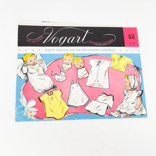 Baby Trousseau #651 - Vintage Vogart Transfer Pattern