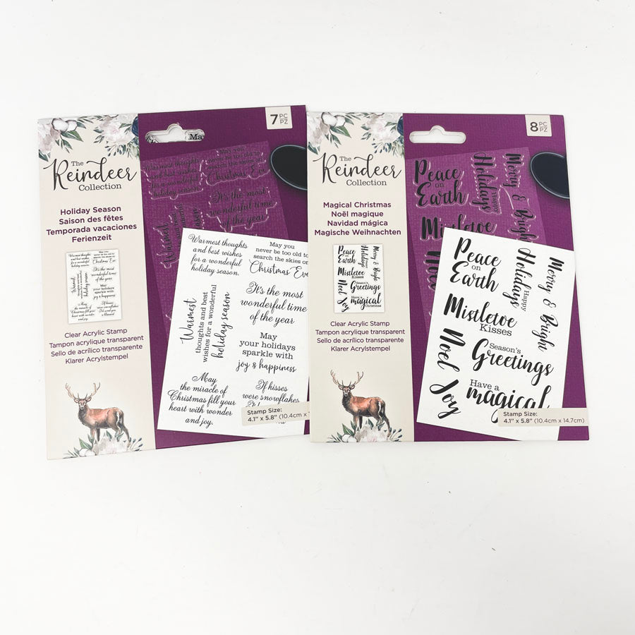 Crafters Companion Reindeer Mini Collection Stamp