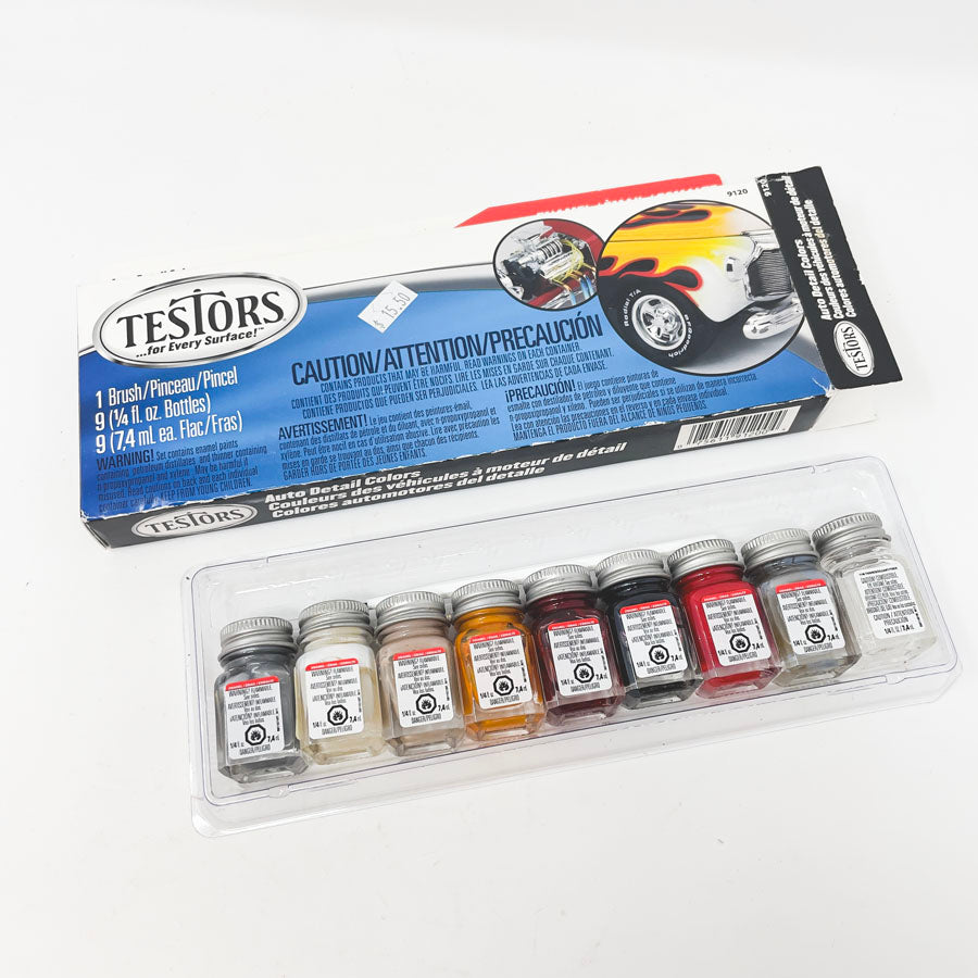 Testors Enamel Paint Set--Auto Detail Colors