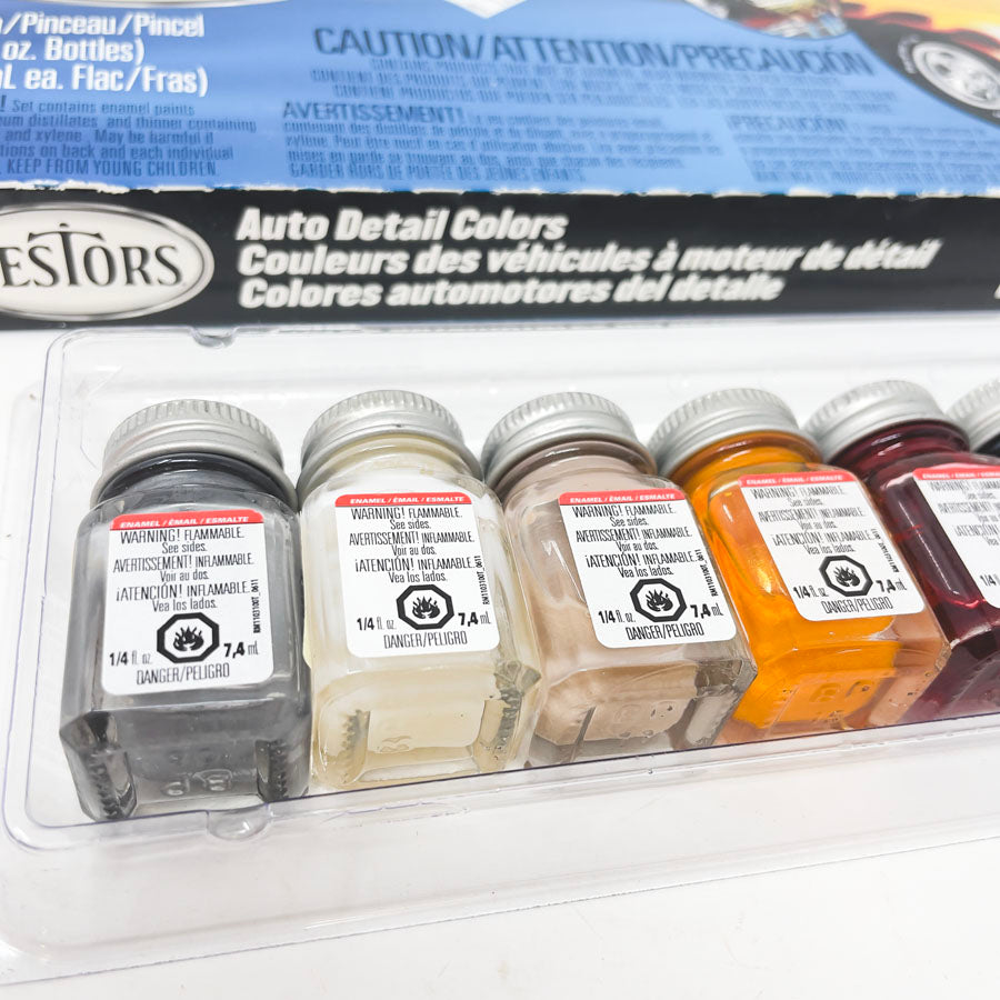 Testors Enamel Paint Set--Auto Detail Colors