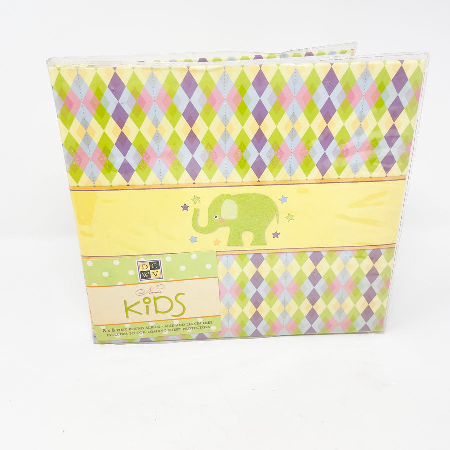 Kids Elephant 8" x 8" DCWV Post Bound Scrapbook