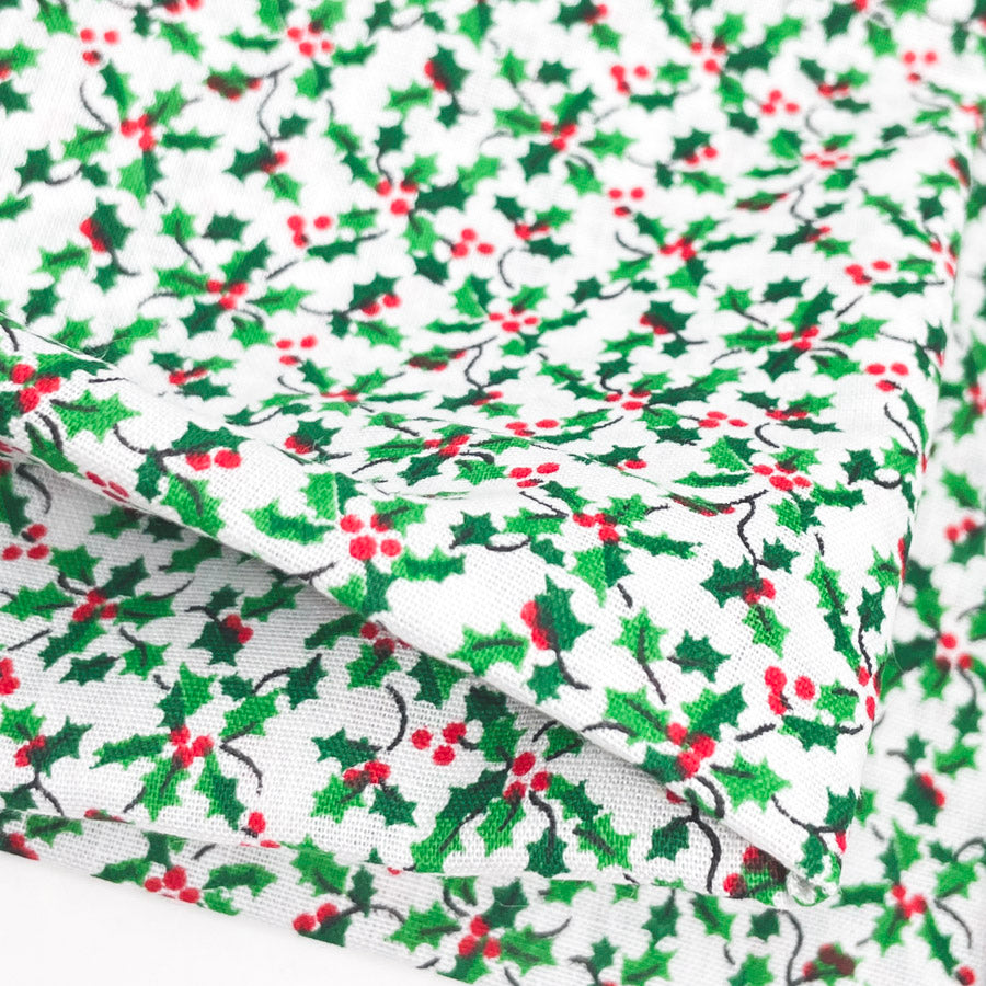 Starched Woven Cotton Holly Fabric - 43" x 62"