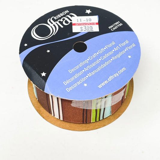 Brown Stripe Ribbon Spool