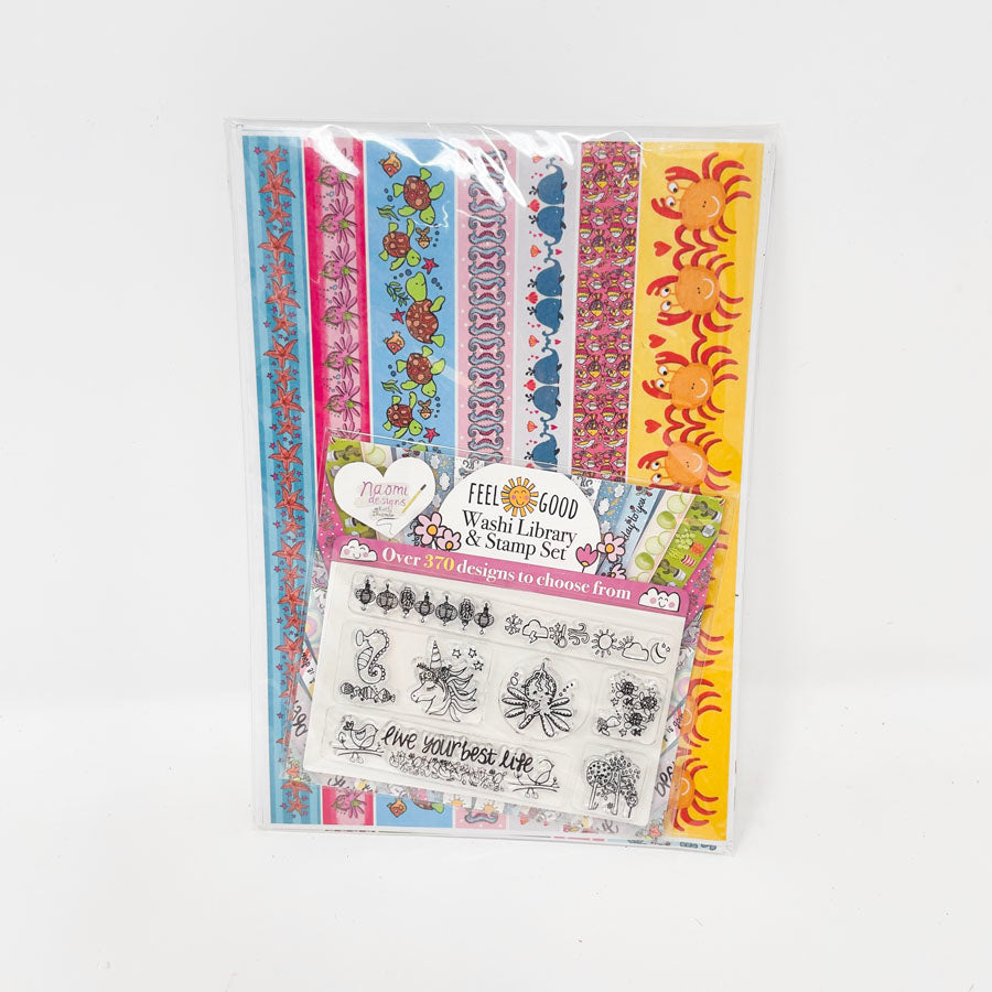 Naomi Designs Feel Good Washi Tape & Stamp Set