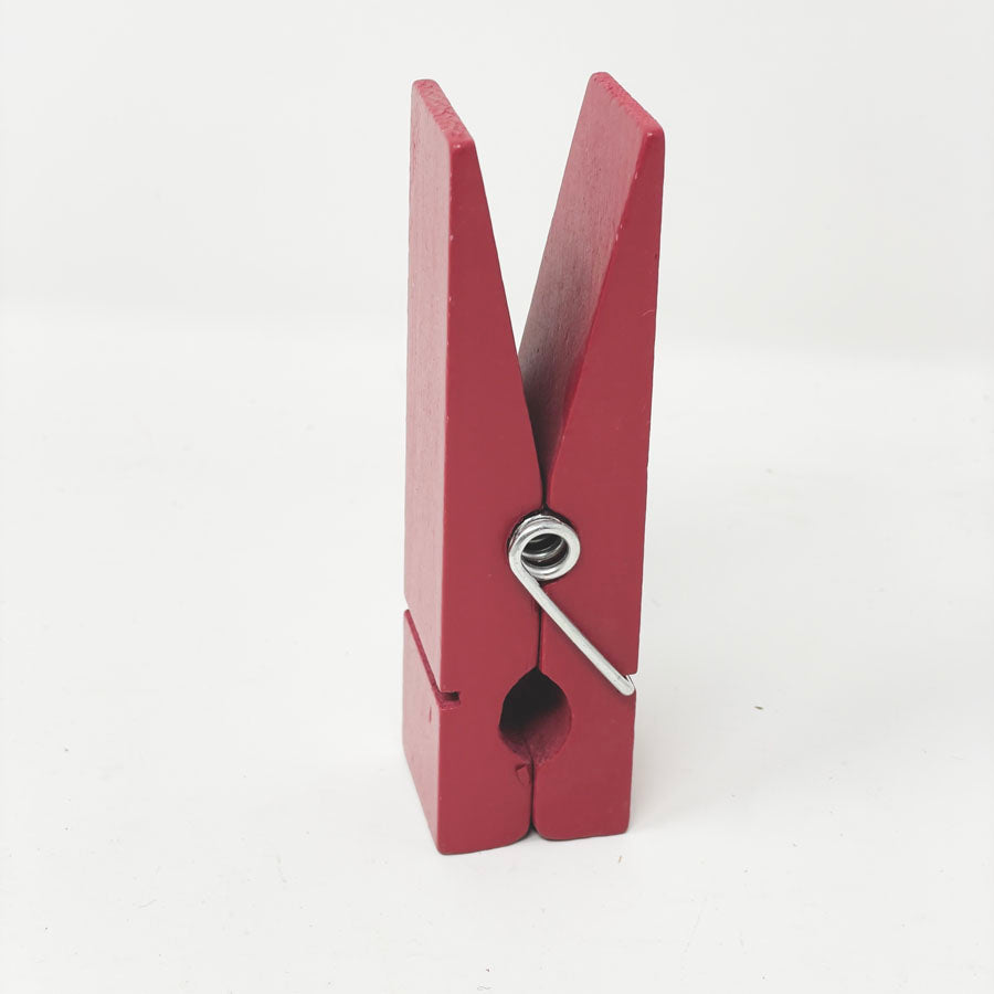 Red Clothespin Table Number Holder