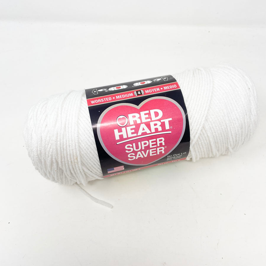 Red Heart Super Saver Yarn - White