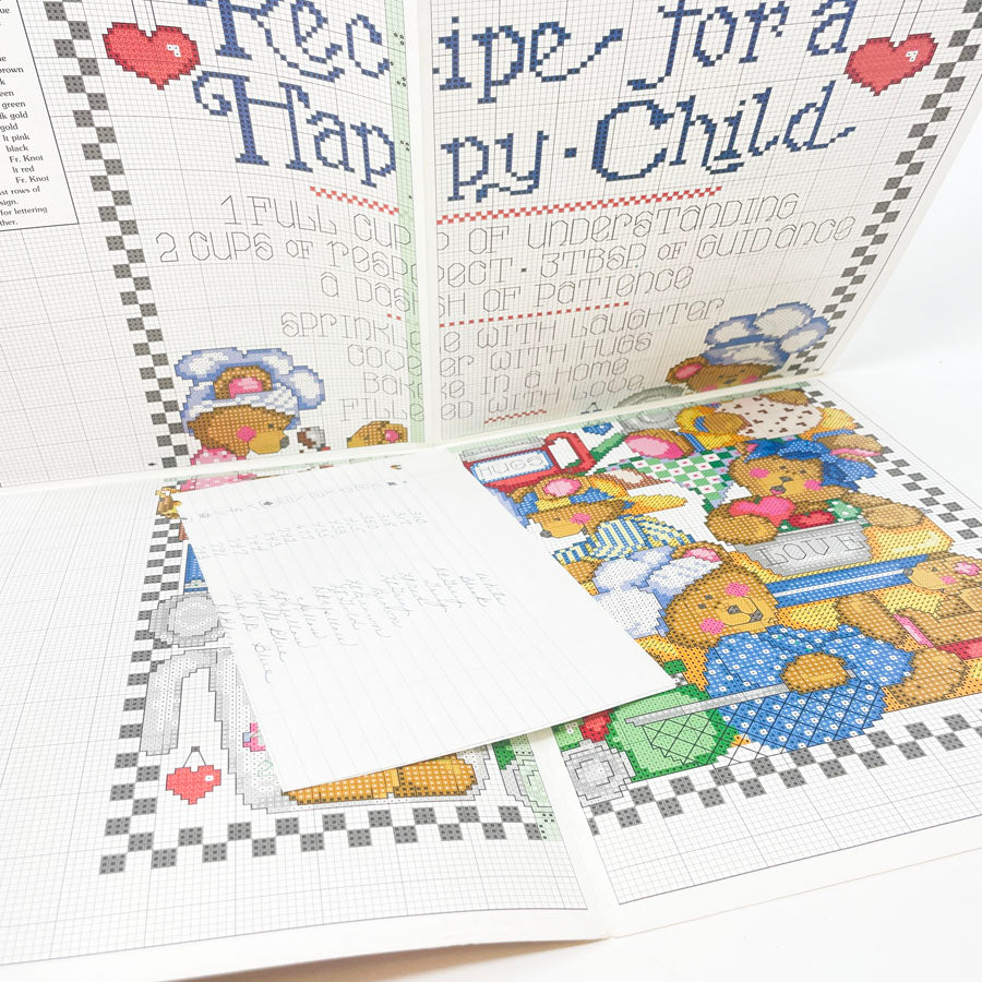 Recipe For A Happy Child Counted Cross Stitch Pattern