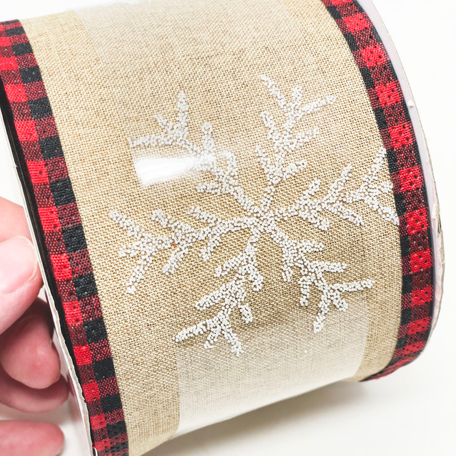 3.5" Rustic Snowflake - Celebrate It Christmas Ribbon