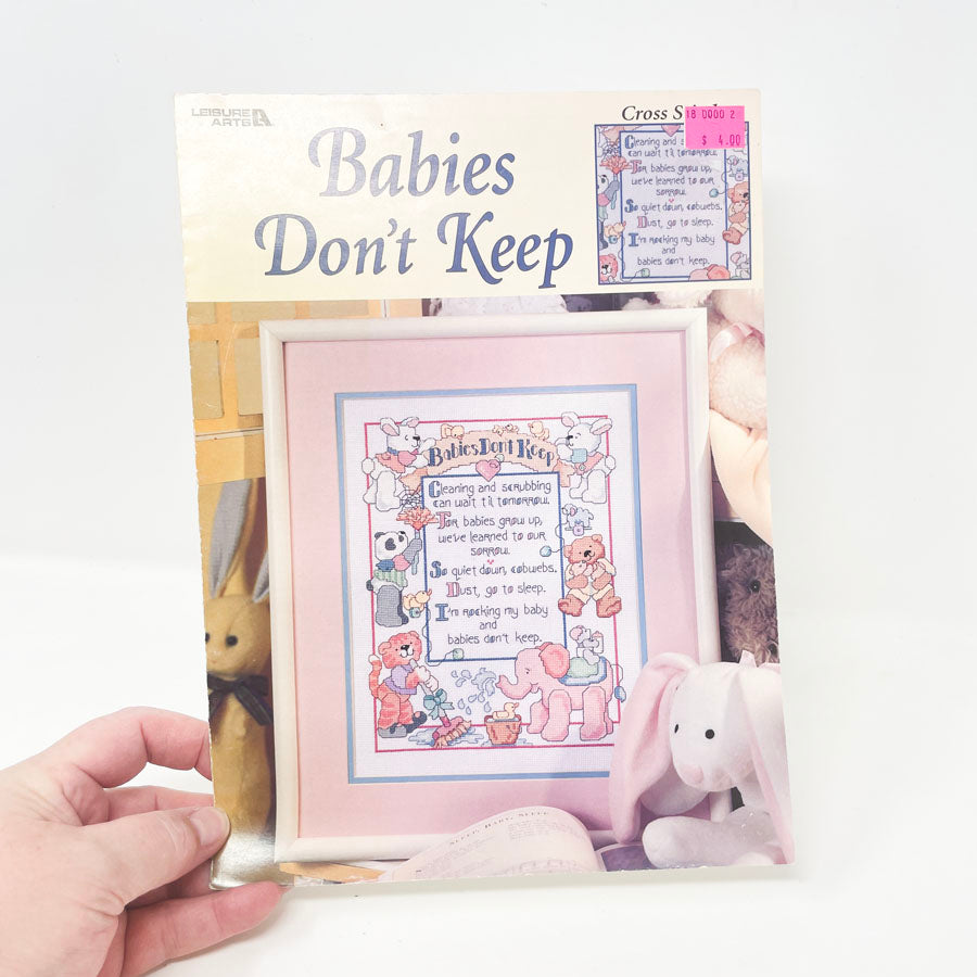 Babies Don't Keep Counted Cross Stitch Pattern