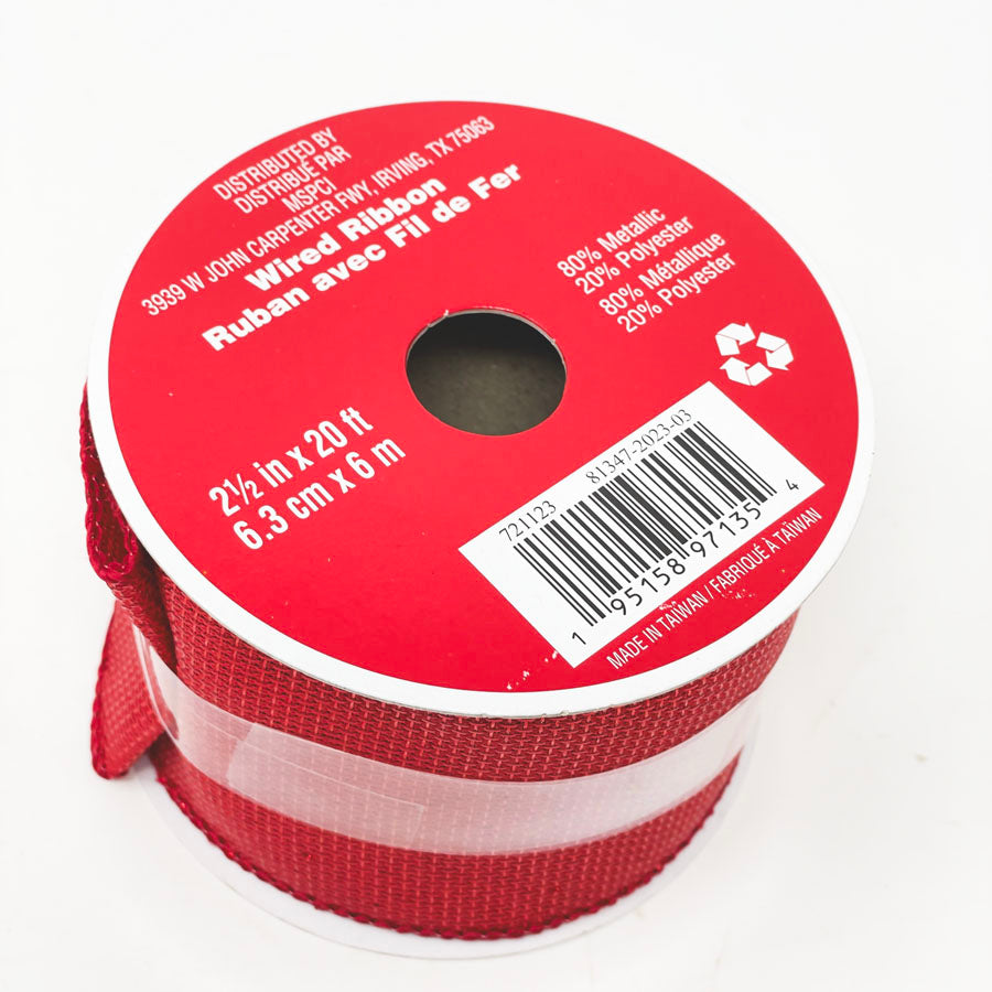 2.5" Red Texture - Celebrate It Christmas Ribbon