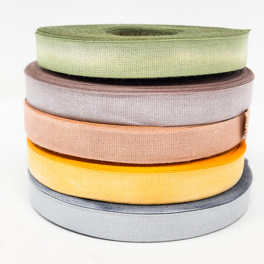 NEW // Hand Dyed 5/8" Cotton Twill Tape - by the yard