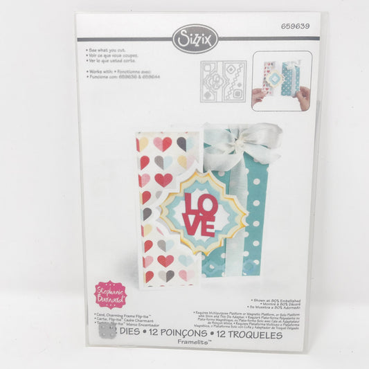 Sizzix Framelits Dies - Stephanie Barnard - Charming Card Frame Flip Its - 659639