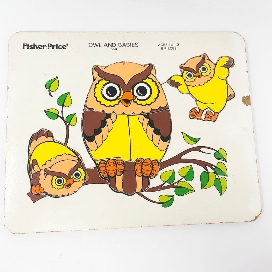 Fisher Price Wood Puzzle - Owl and Babies