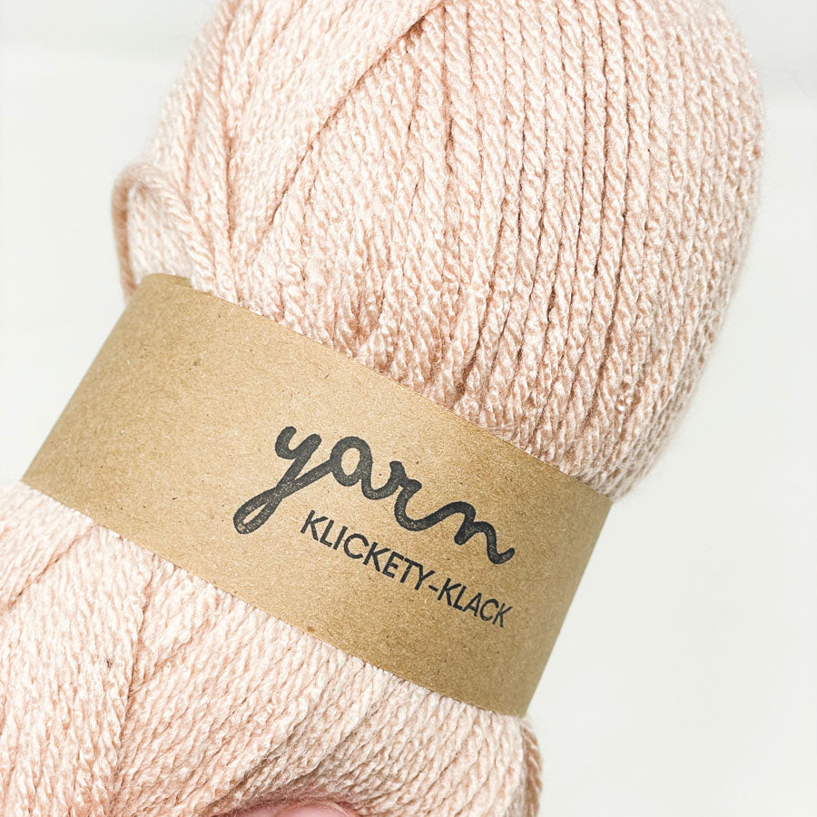 Blush Acrylic Yarn Skein Remnant