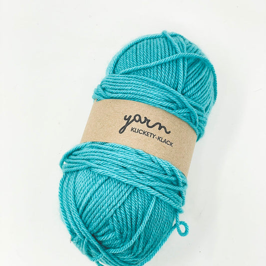 Aqua Acrylic Yarn Skein Remnant