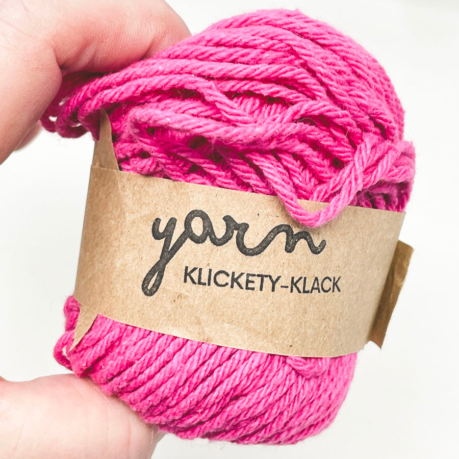 Bright Pink Cotton Yarn Remnant