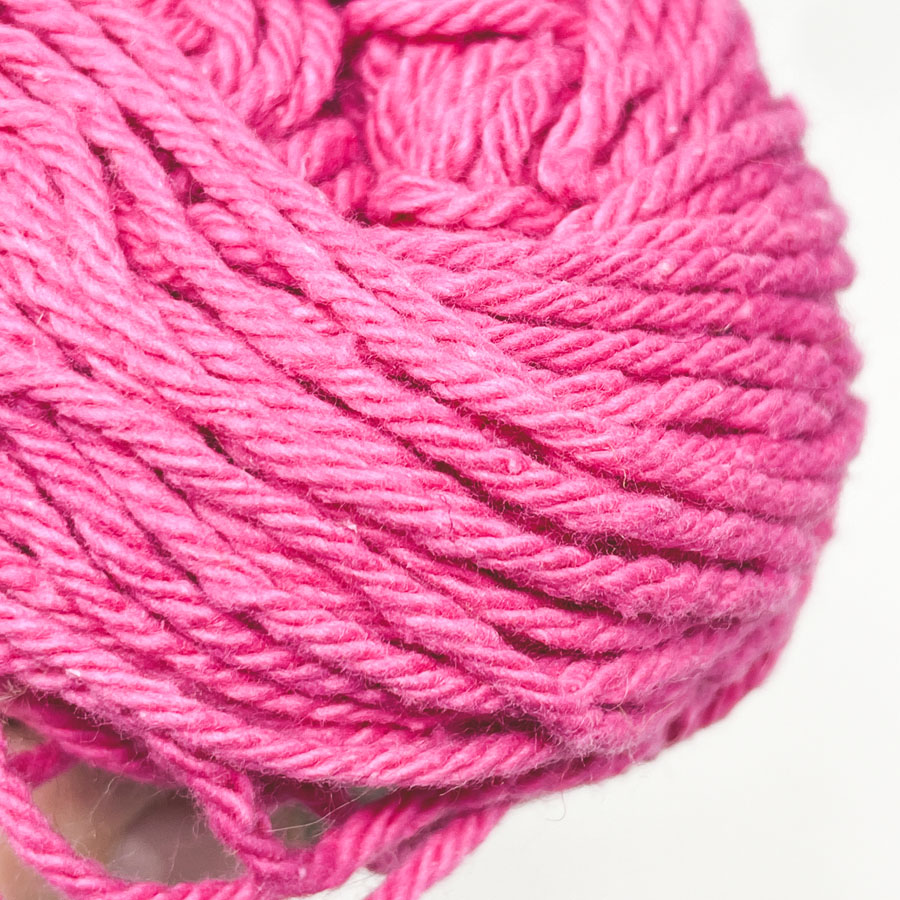 Bright Pink Cotton Yarn Remnant