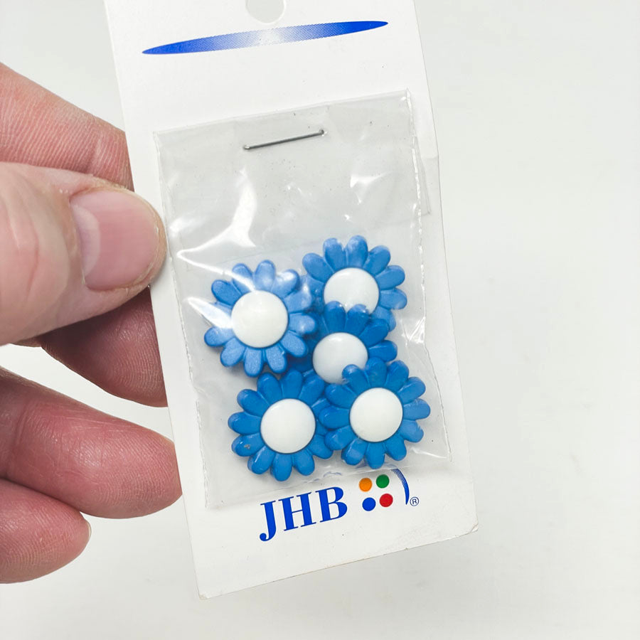 JHB Blue Flower Buttons