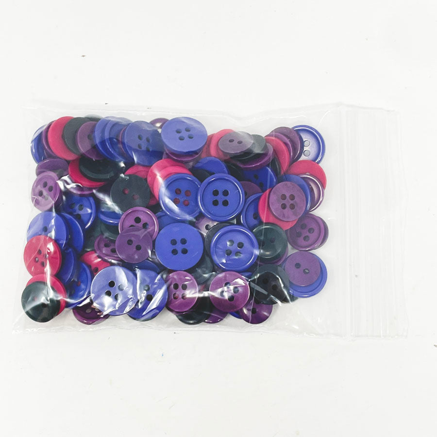 Purple/Pink/Blue/Black Button Bundle