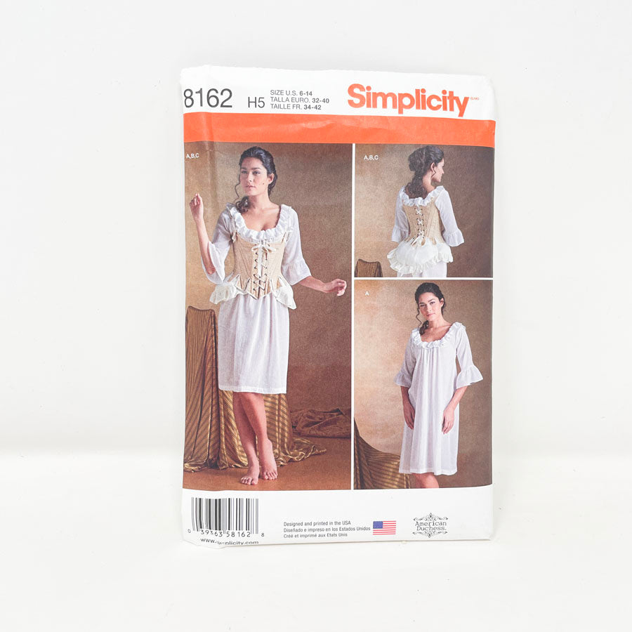 Simplicity 8162 Sewing Pattern - Duchess Costume (6-14)