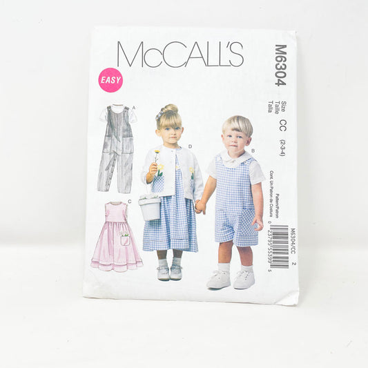 McCall's M6304 Sewing Pattern - Toddler Jumper (2-4)