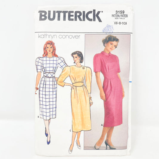 Butterick 3159 1980s Sewing Pattern - Dress (6-10)