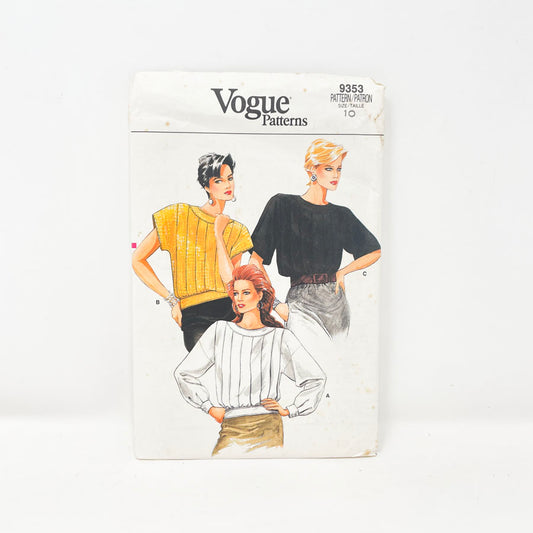 Vogue 9353 1980s Sewing Pattern - Top (10)