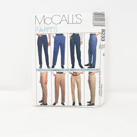 McCall's 9233 Sewing Pattern - Pants (18)