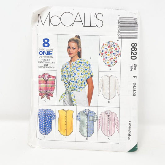 McCall's 8620 Sewing Pattern - Top (16-20)