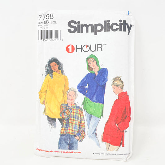 Simplicity 7798 Sewing Pattern - Top (L-XL)