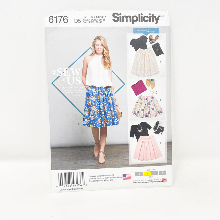 Simplicity 8176 Sewing Pattern - Skirt (4-12)