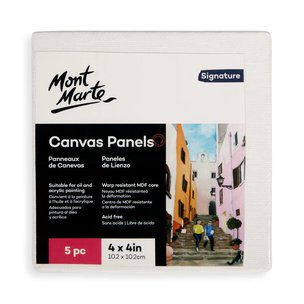 NEW // Canvas Panels Signature 4 X 4in 5pc – Mont Marte