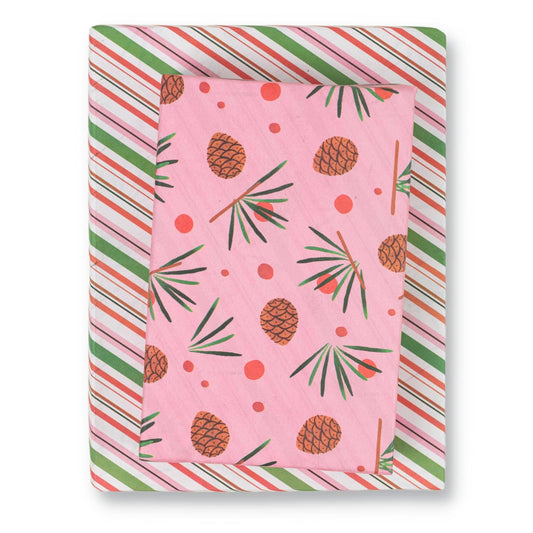 NEW // Pink Pinecones Wrapping Paper