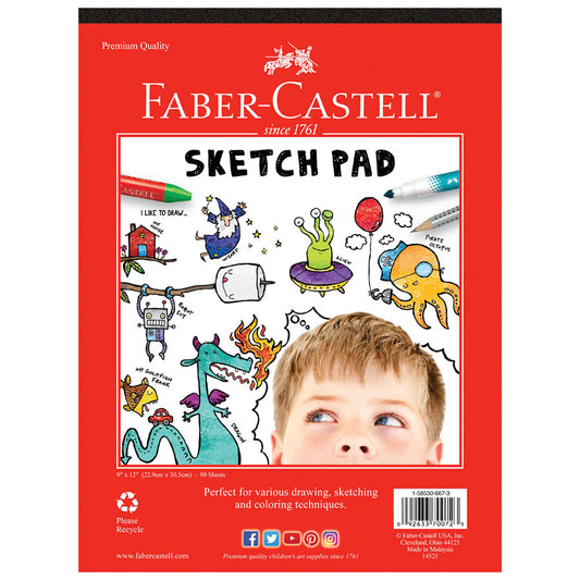 NEW // Faber-Castell Sketch Pad for Drawing 9" x 12" - 90 Sheets