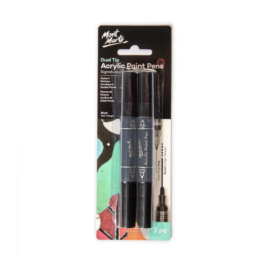 NEW // Dual Tip Acrylic Paint Pens Signature (2 pc) by Mont Marte