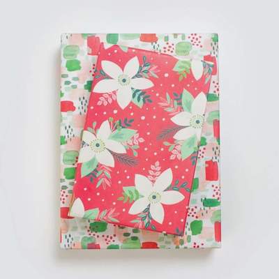 NEW // Pretty Poinsettia Wrapping Paper