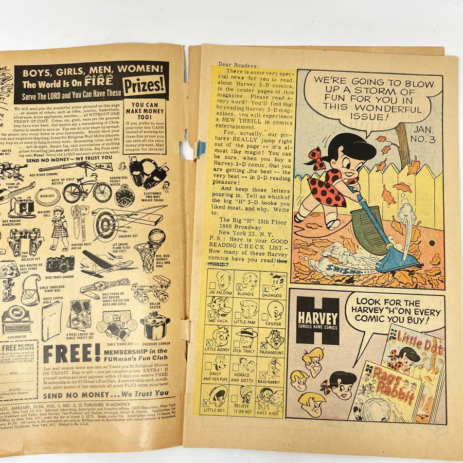 Little Dot Comic Book #3 - Harvey Comics - 1954