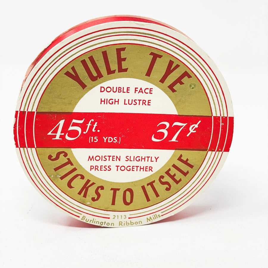 Vintage Yule Tye Double Face High Lustre Ribbon Spool