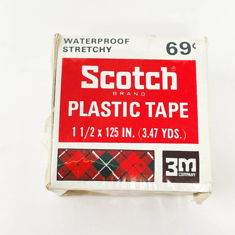 Vintage Scotch Brand Plastic Tape - Red