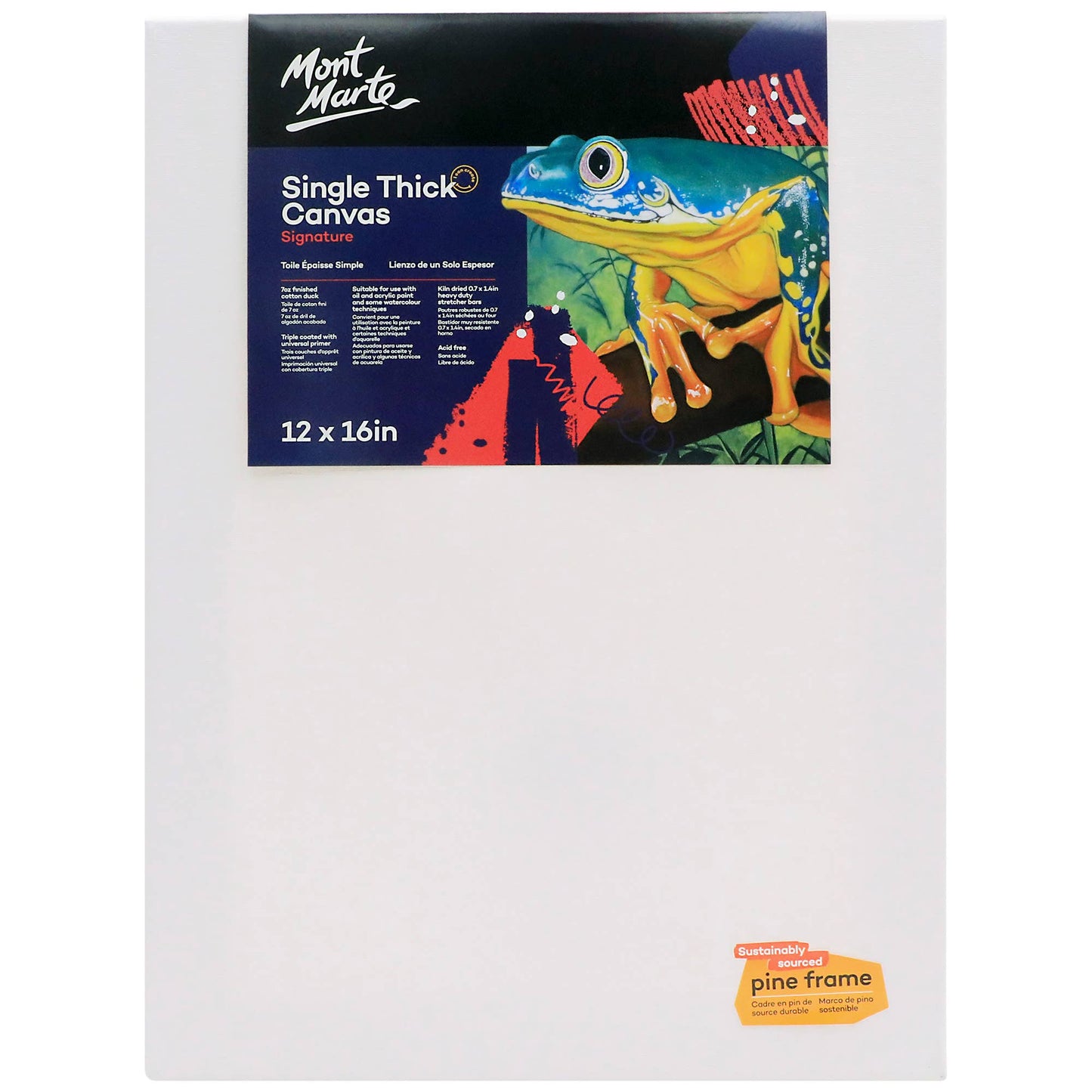 NEW // Single Thick Canvas Signature – 12in x 16in – Mont Marte