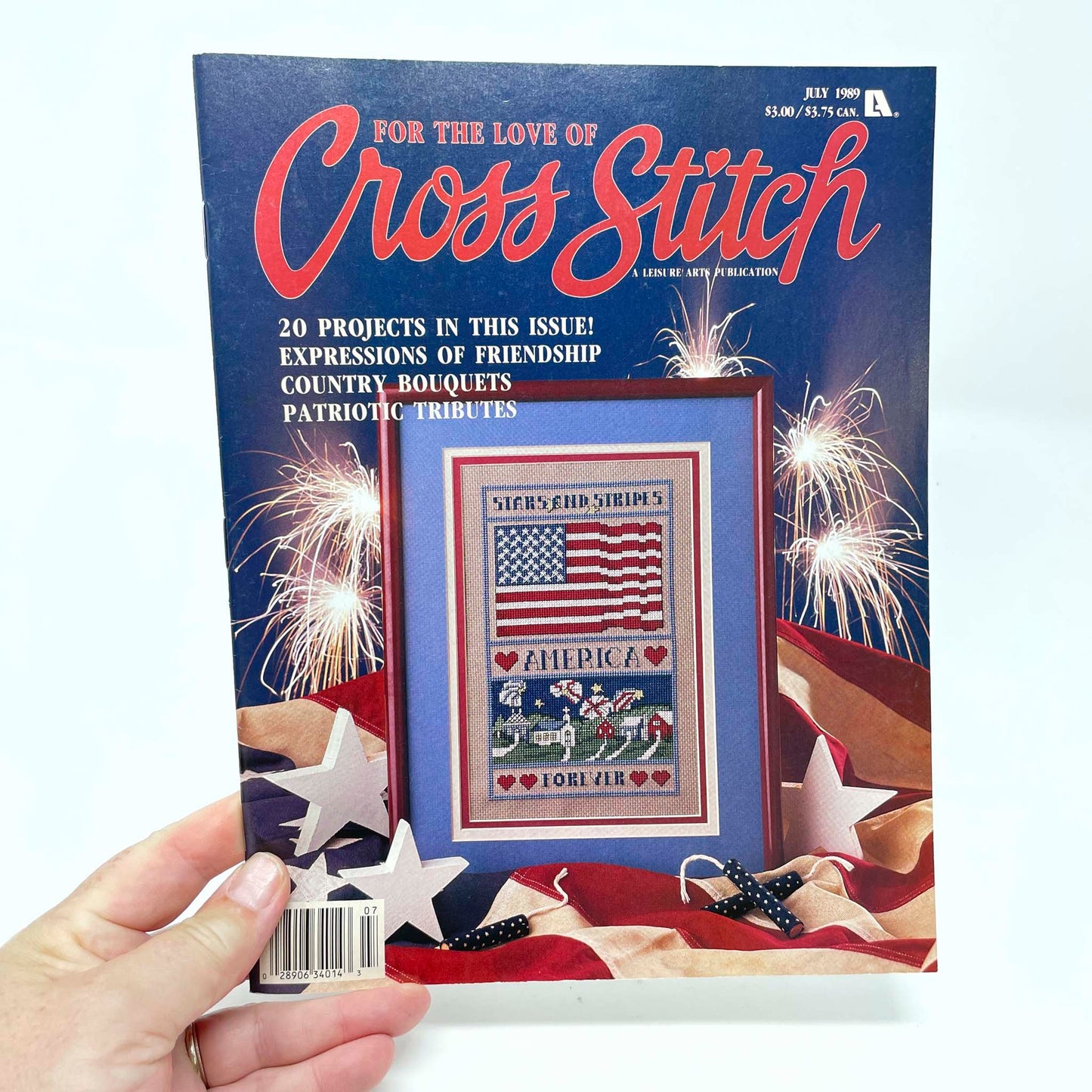 Clearance: For the Love of Cross Stitch Magazine - July 1989