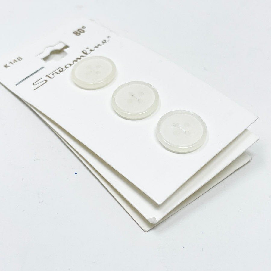 Carded Button Collection - Clear Round