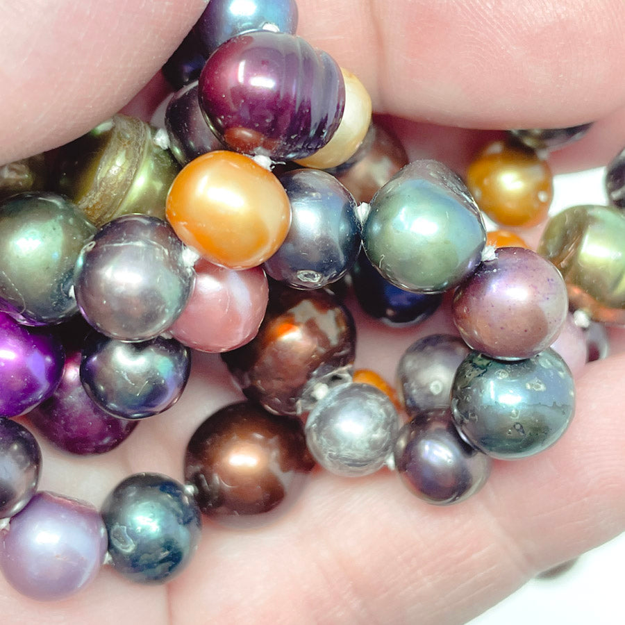 String of Metallic Finish Beads